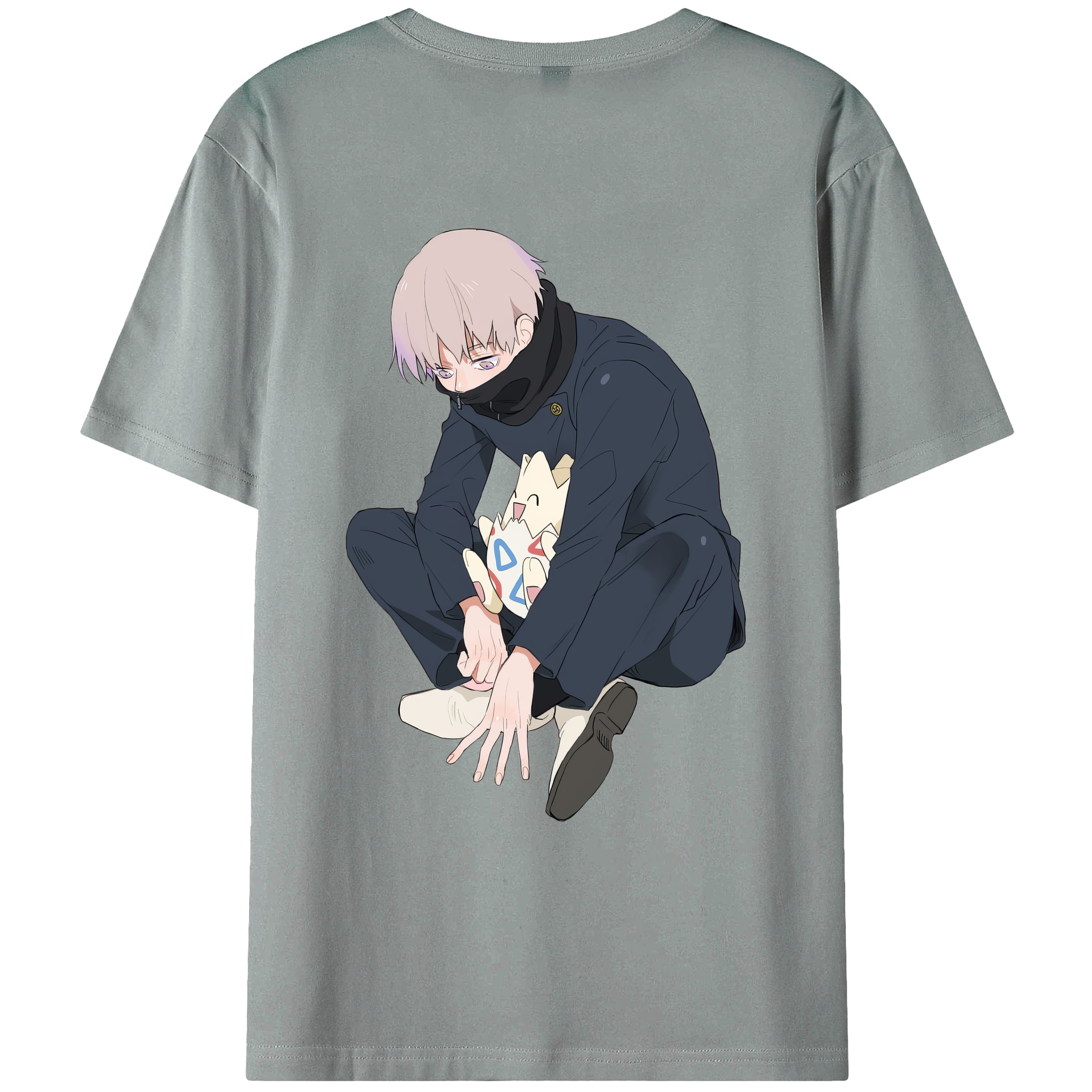 （画像用） 呪術廻戦 Jujutsu Kaisen 綿100％ メンズ半袖Tシャツ（バックプリント） 通気性